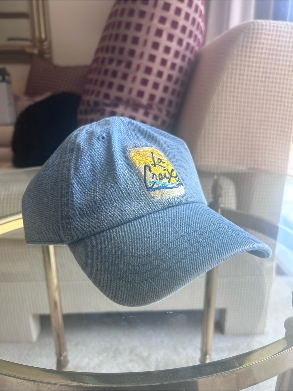 La Croix Faded Blue Denim Baseball Hat